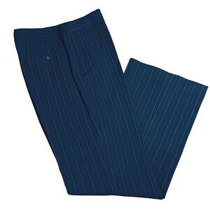 90s Rafaella Pinstripe Wide Leg, High Waist Dress Pants Trousers
